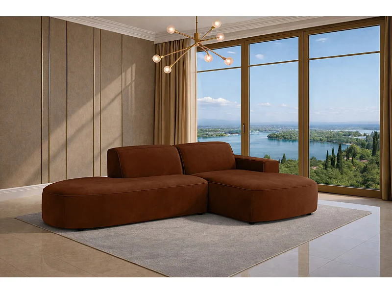 Ecksofa Cursal Atelier, Stoff Salvador, Dunkelbraun, Rechts