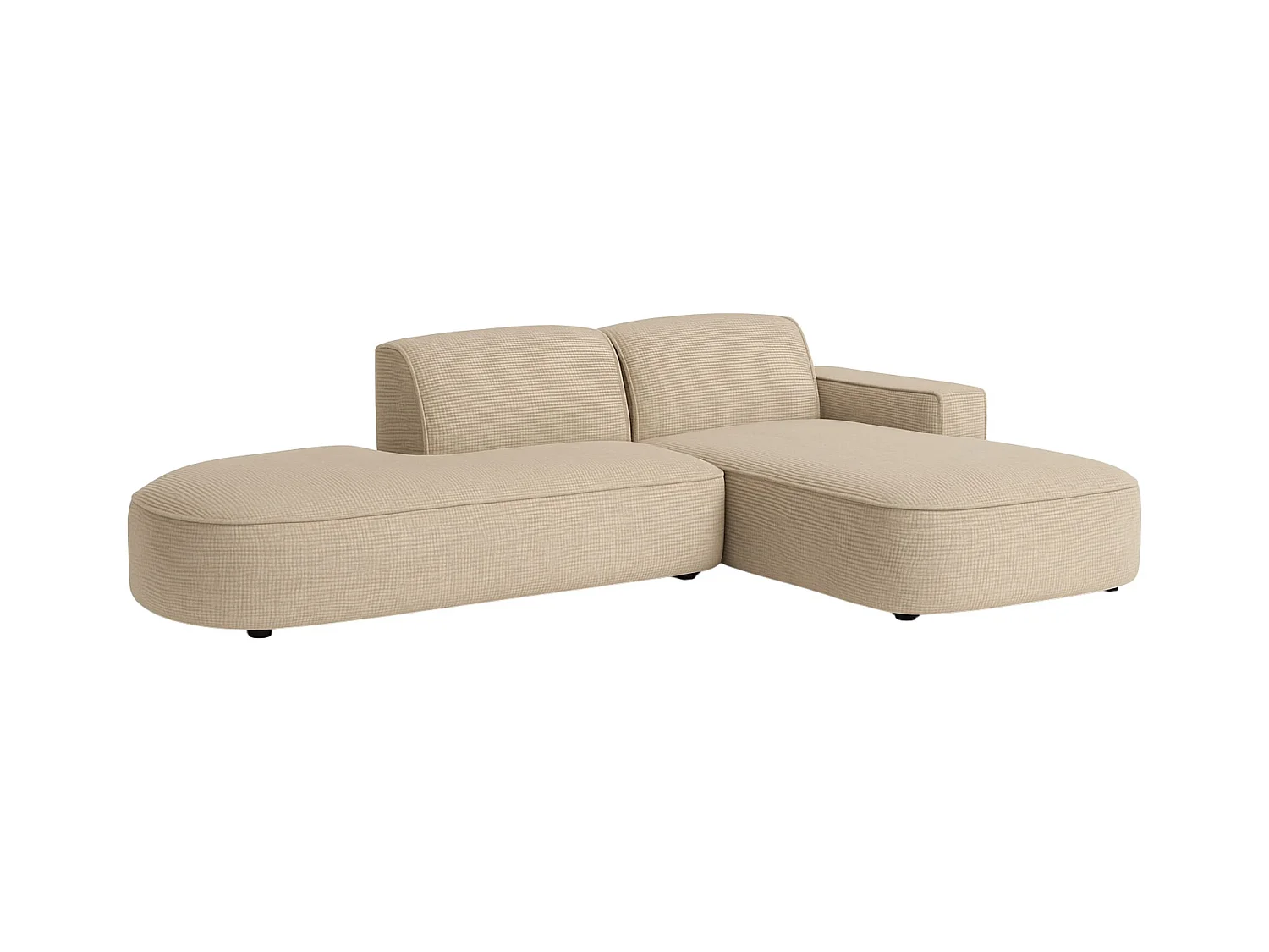 Divano angolare Cursal Atelier, tessuto Artico, beige, destro