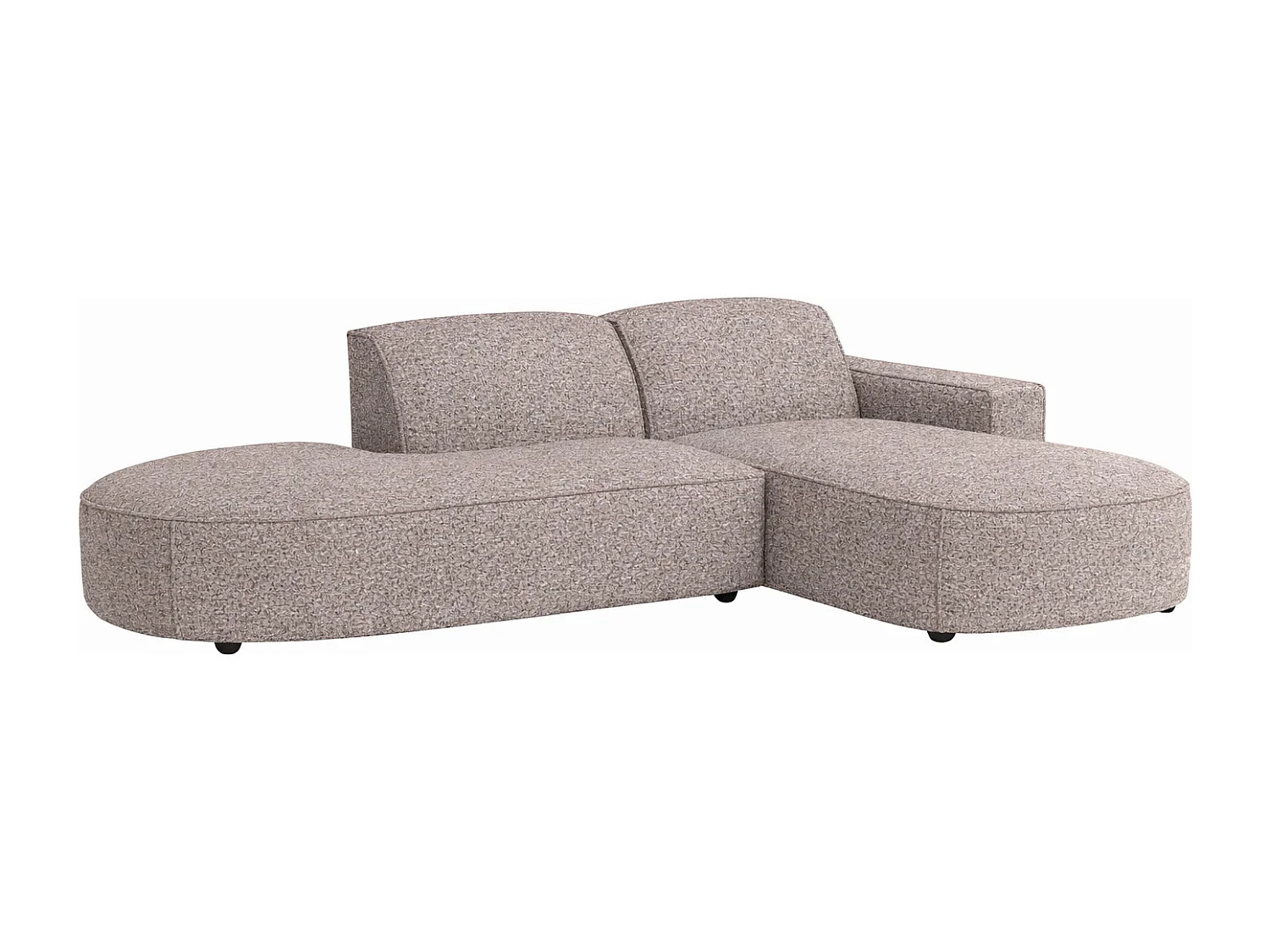 Canapé d'angle Cursal Atelier, tissu Artico, beige, droit