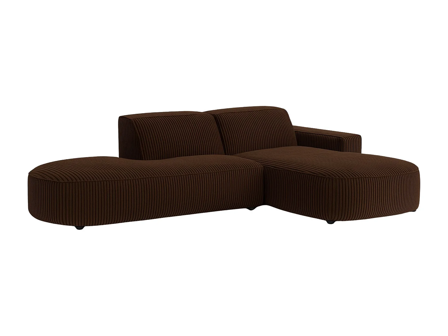 Ecksofa Cursal Atelier, Stoff Poso, Braun, Rechts