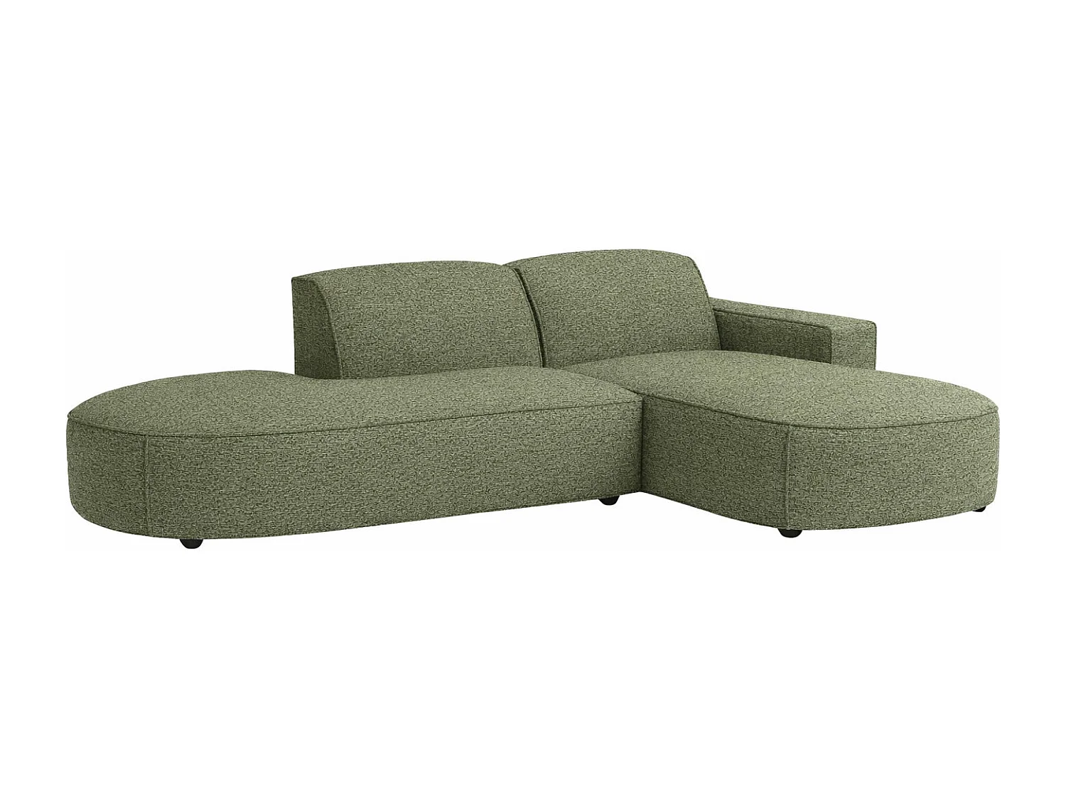 Ecksofa Cursal Atelier, Stoff Artico, Moss, Rechts