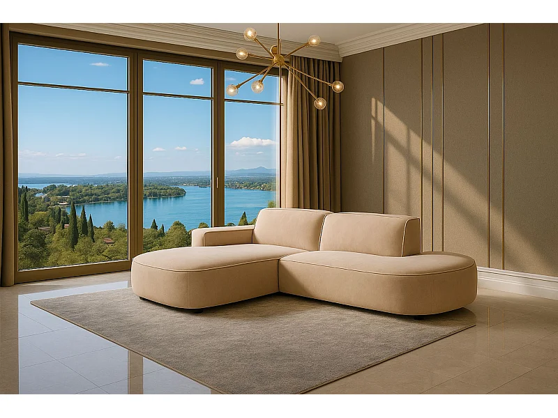 Ecksofa Cursal Atelier, Stoff Salvador, Beige, Links