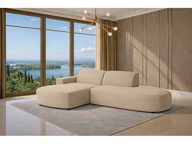 Narożnik Cursal Atelier, tkanina Salvador, Beżowy, Lewy