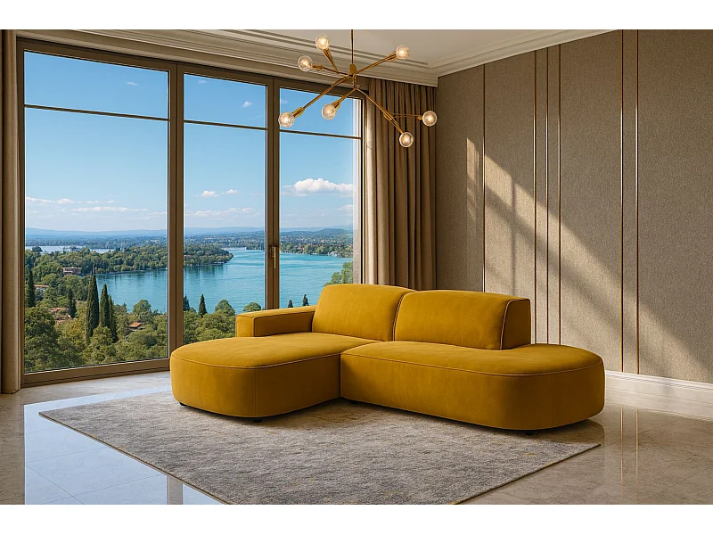 Ecksofa Cursal Atelier, Stoff Salvador, Gelb, Links