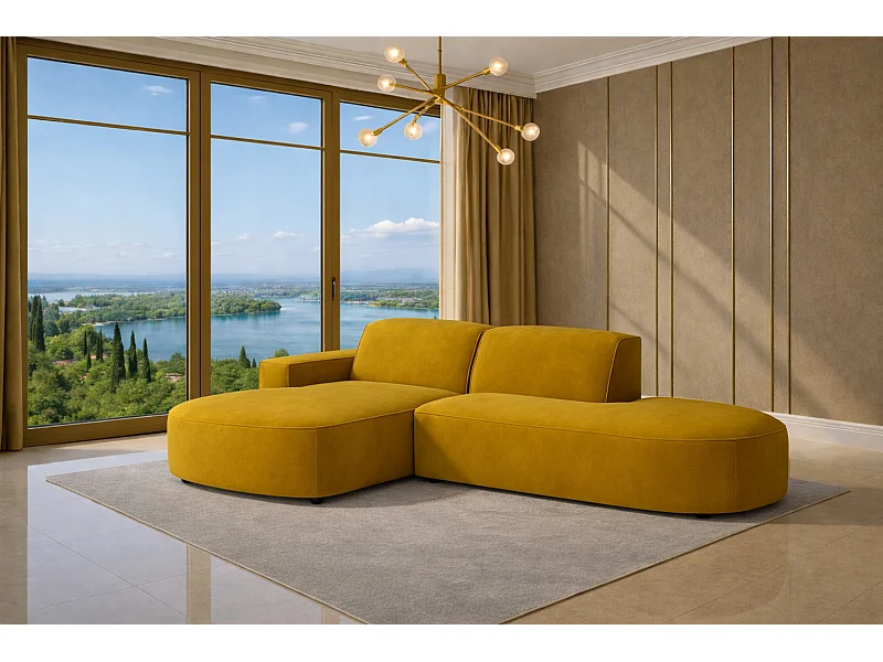 Ecksofa Cursal Atelier, Stoff Salvador, Gelb, Links