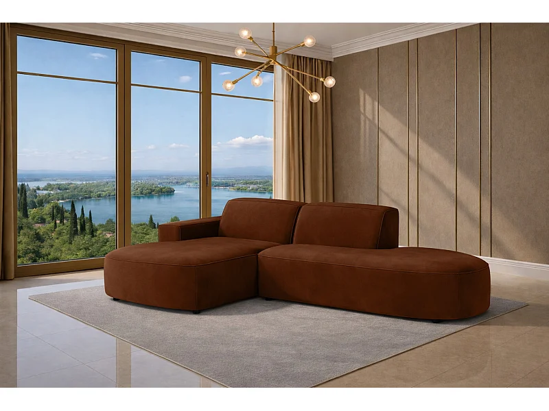 Ecksofa Cursal Atelier, Stoff Salvador, Dunkelbraun, Links