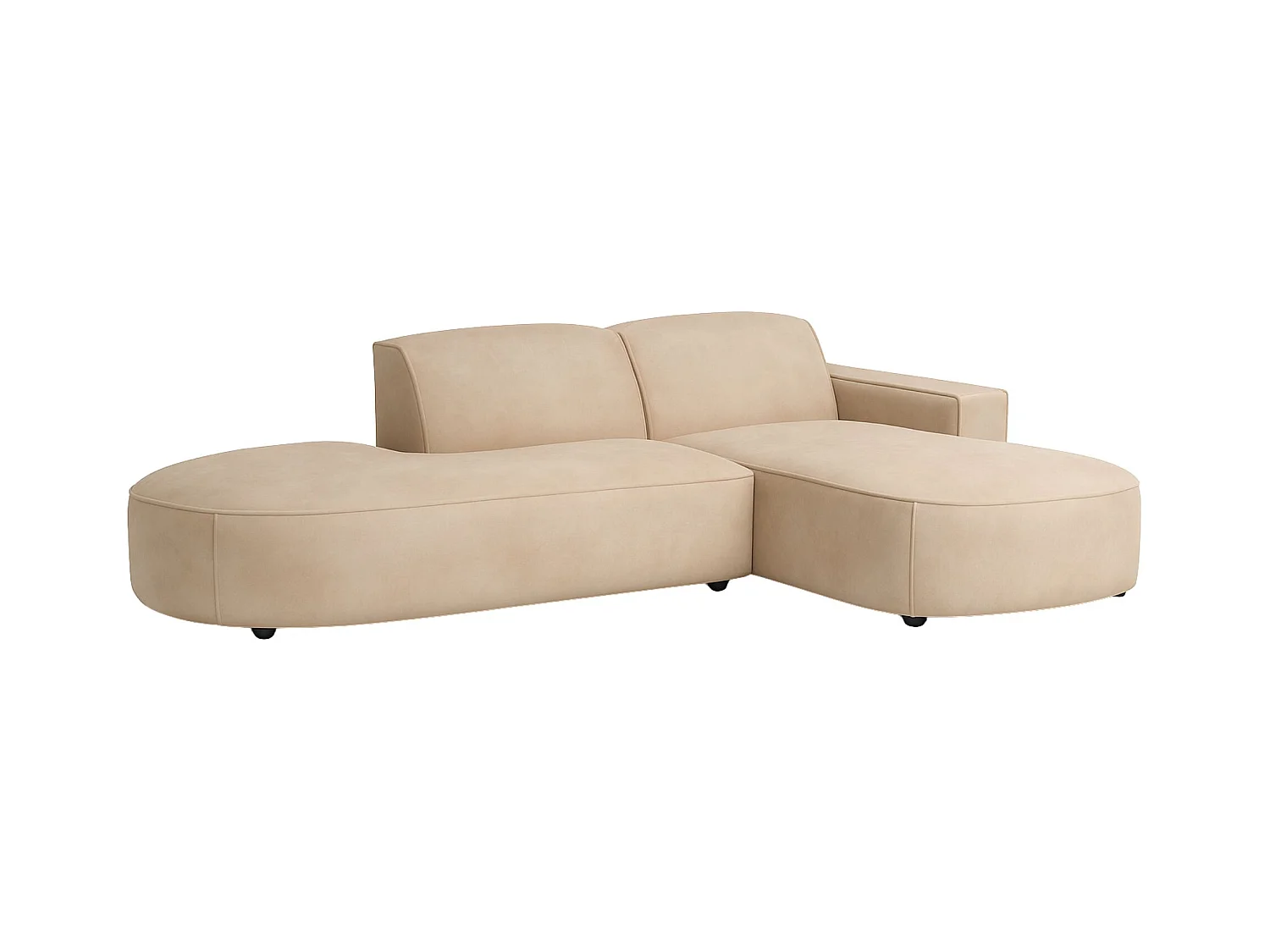 Ecksofa Cursal Atelier, Stoff Salvador, Beige, Rechts