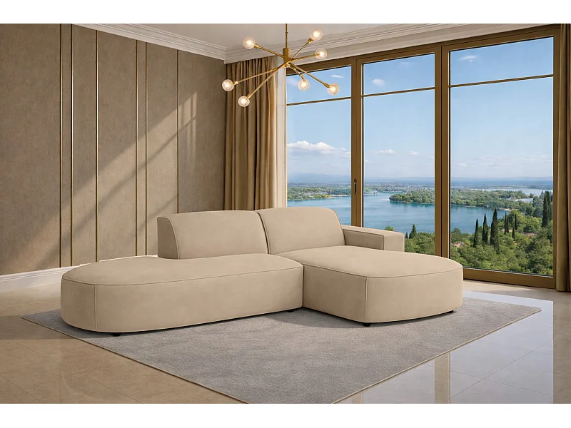 Ecksofa Cursal Atelier, Stoff Salvador, Beige, Rechts