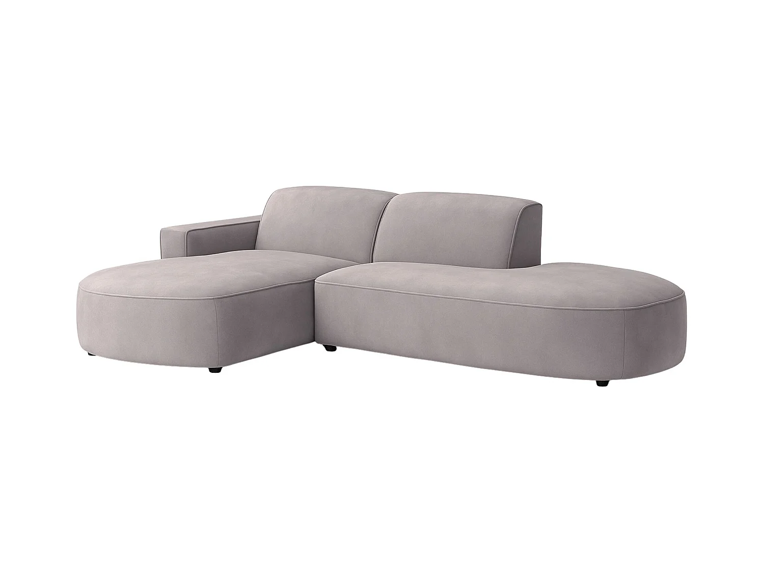 Divano angolare Cursal Atelier, tessuto Salvador, grigio, sinistro