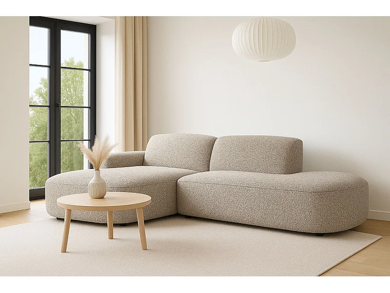 Ecksofa Cursal Atelier, Stoff Artico, Beige, Links