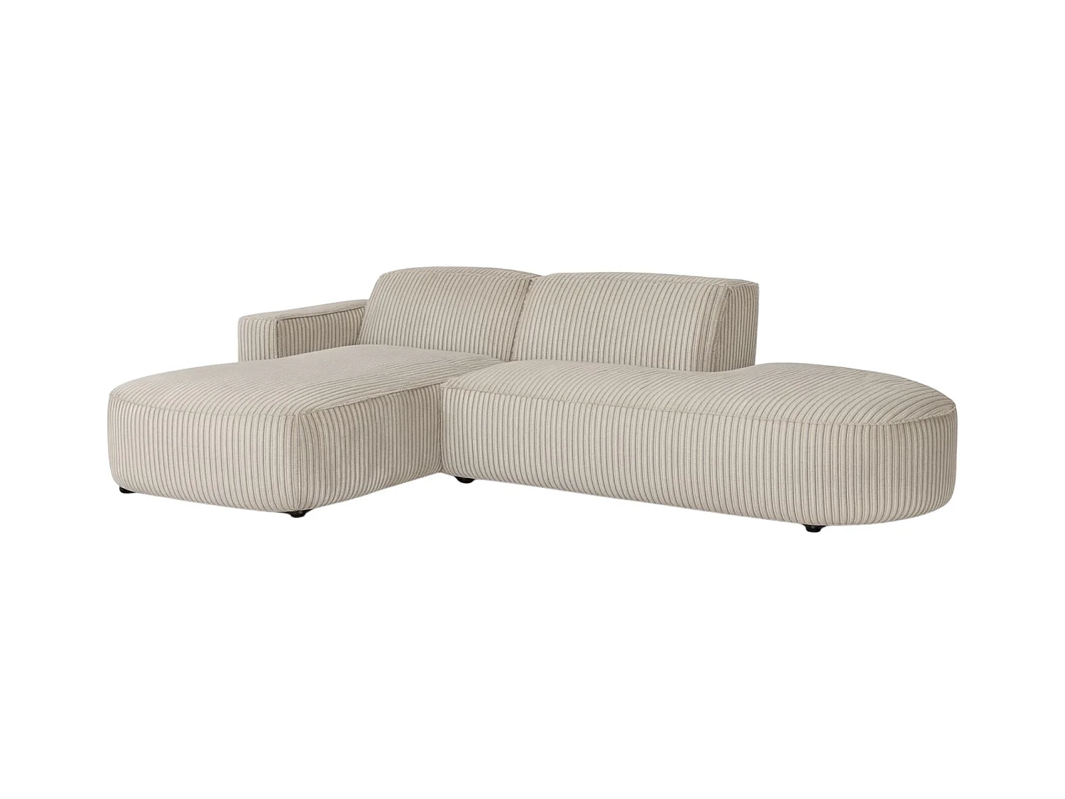 Divano angolare Cursal Atelier, tessuto Poso, beige scuro, sinistro