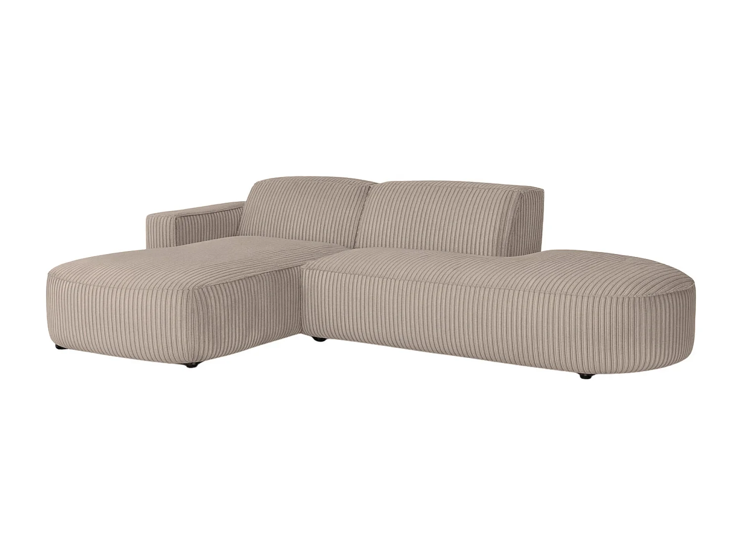 Ecksofa Cursal Atelier, Stoff Poso, Dunkelbeige, Links