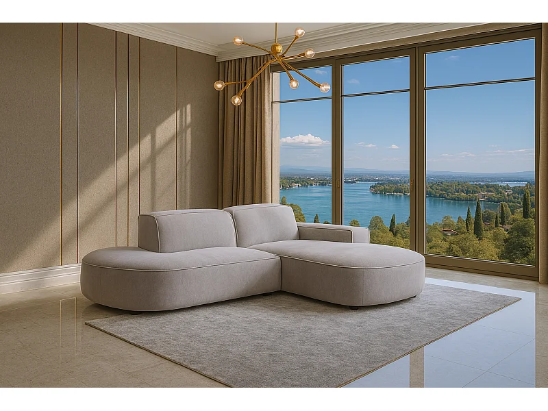 Ecksofa Cursal Atelier, Stoff Salvador, Grau, Rechts