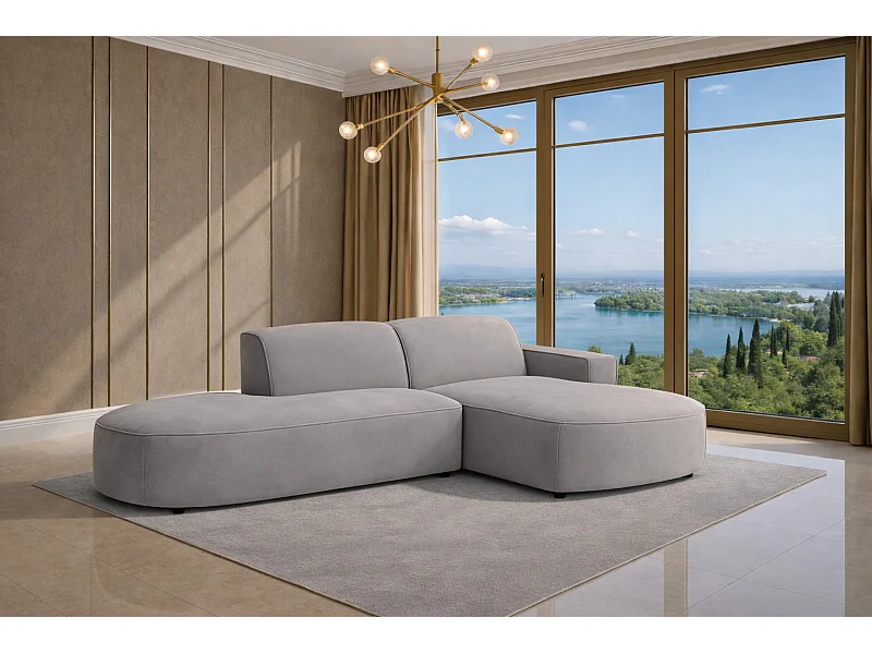 Ecksofa Cursal Atelier, Stoff Salvador, Grau, Rechts