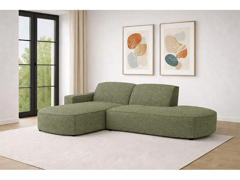 Ecksofa Cursal Atelier, Stoff Artico, Moss, Links