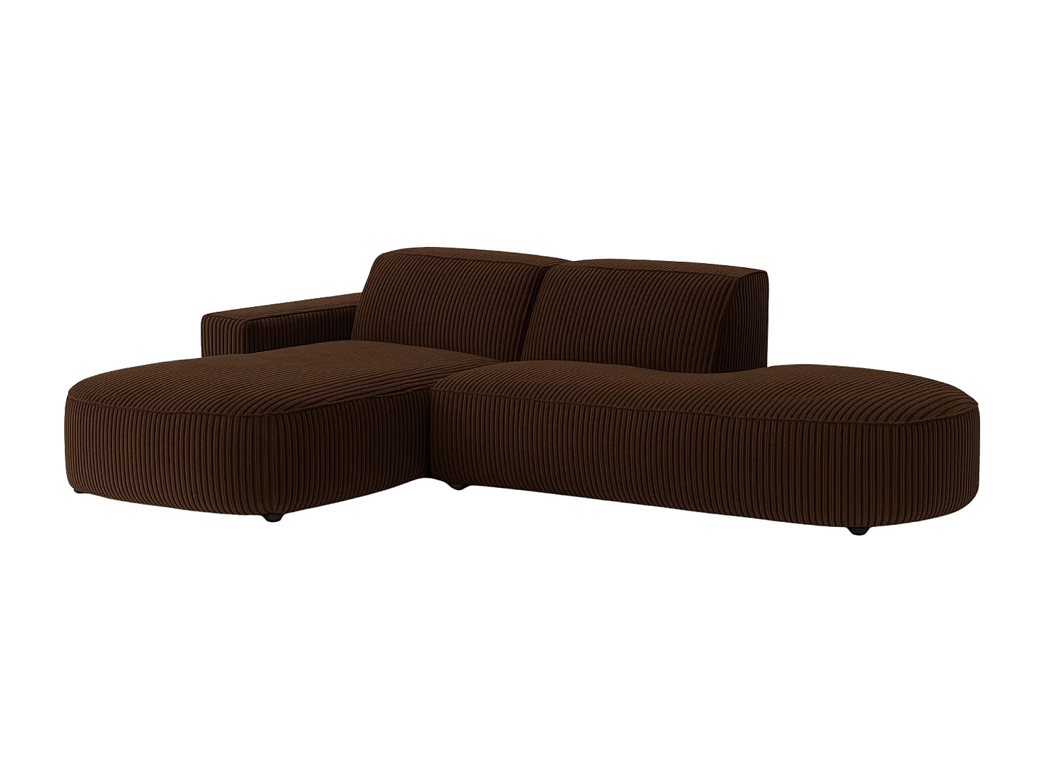 Ecksofa Cursal Atelier, Stoff Poso, Braun, Links