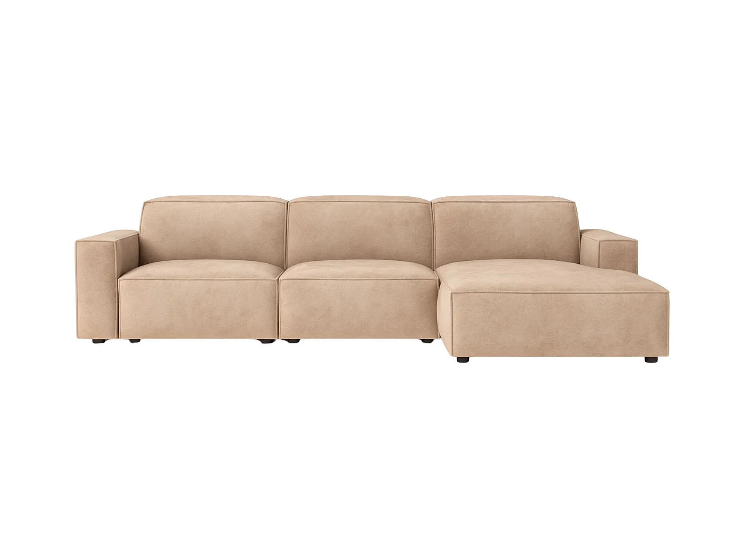 Ecksofa L-Form Cursal, Stoff Salvador, Beige, Rechts