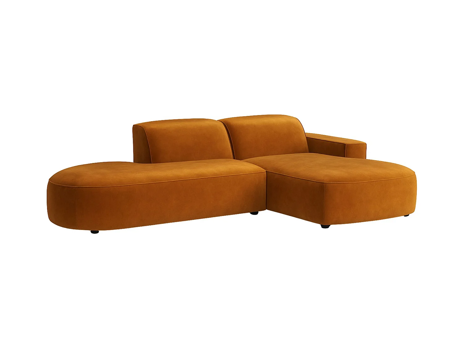 Ecksofa Cursal Atelier, Stoff Salvador, Braun, Rechts