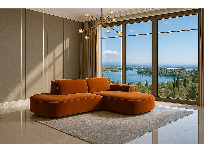 Ecksofa Cursal Atelier, Stoff Salvador, Braun, Rechts