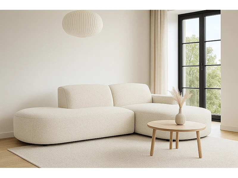 Ecksofa Cursal Atelier, Stoff Artico, Nata, Rechts