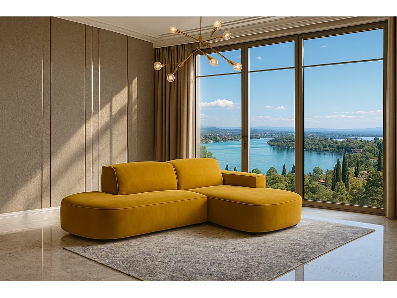 Ecksofa Cursal Atelier, Stoff Salvador, Gelb, Rechts