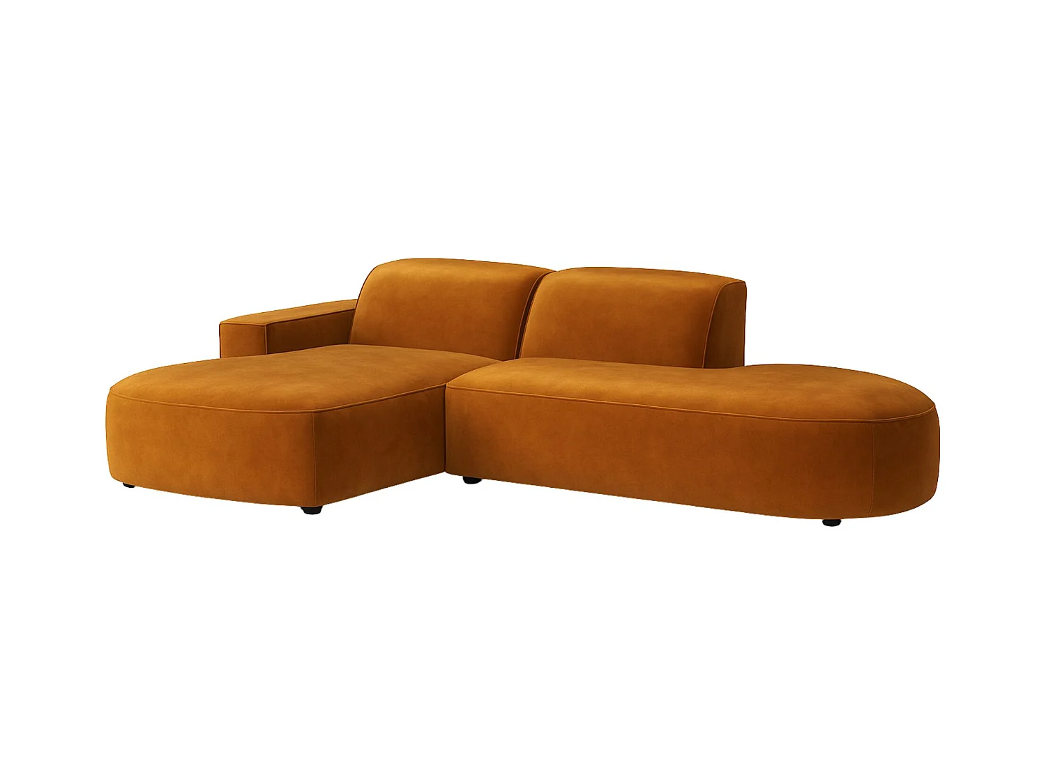 Ecksofa Cursal Atelier, Stoff Salvador, Braun, Links