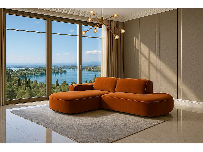 Ecksofa Cursal Atelier, Stoff Salvador, Braun, Links