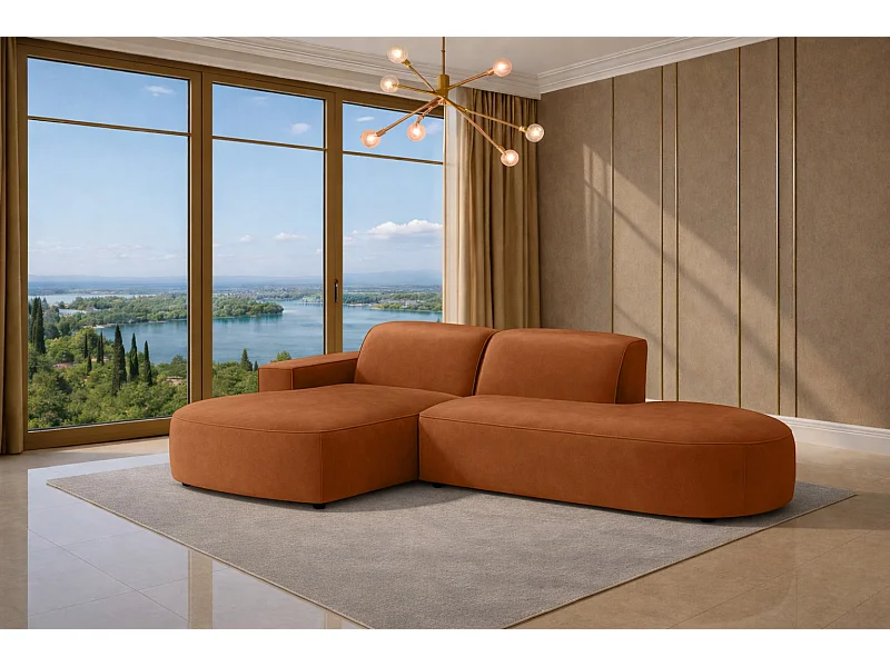 Ecksofa Cursal Atelier, Stoff Salvador, Braun, Links