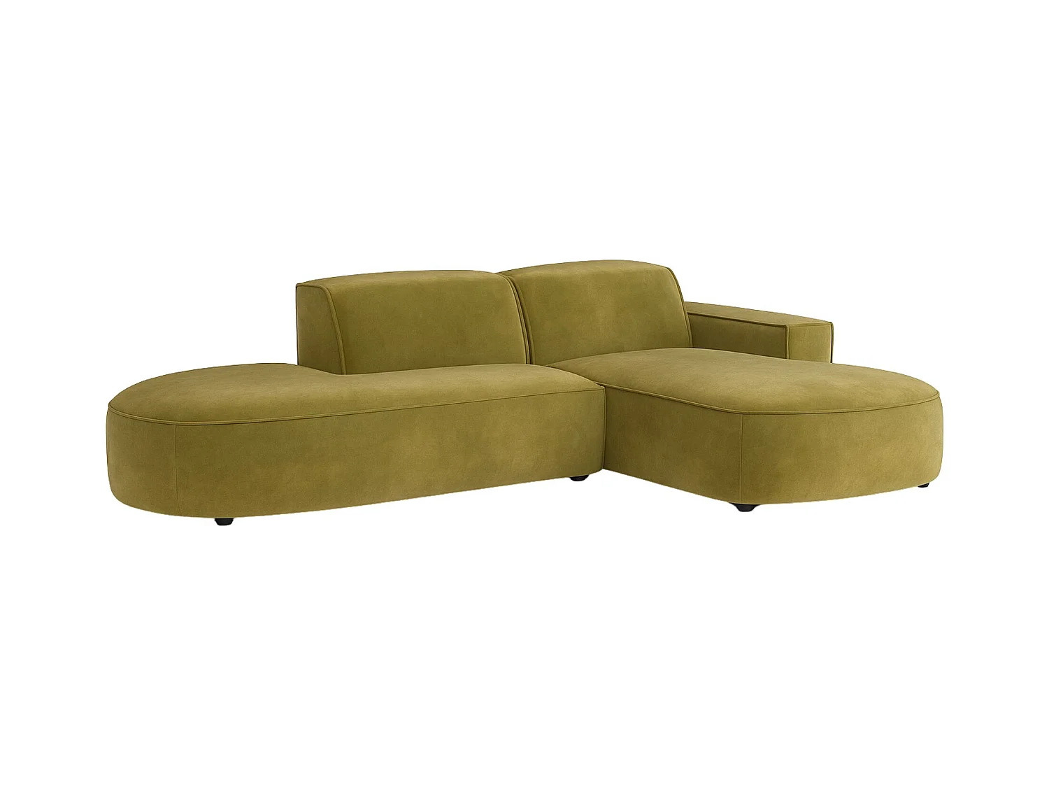 Ecksofa Cursal Atelier, Stoff Salvador, Olive, Rechts