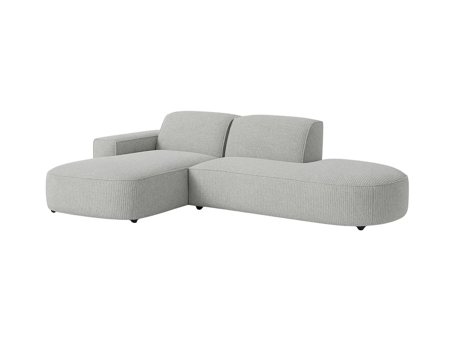 Divano angolare Cursal Atelier, tessuto Artico, Cemento, Sinistro