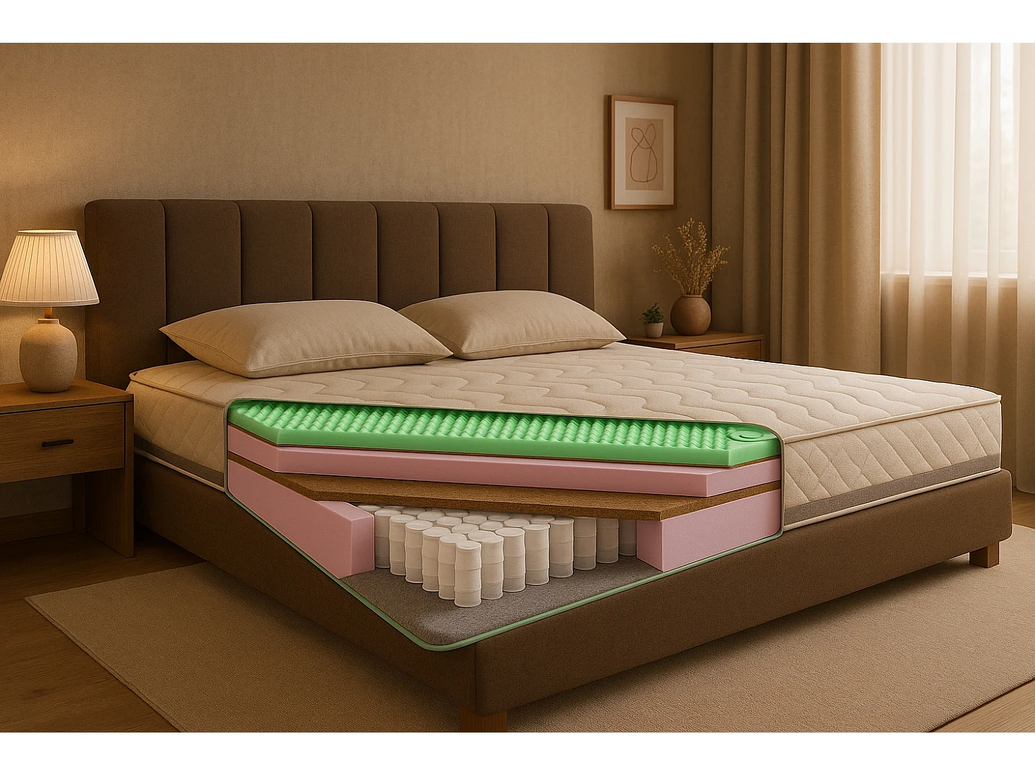 Matelas de poche SANTORINI, 160x200 cm, H3/H4