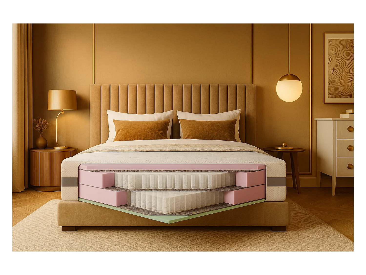 Taschenmatratze Matratze POCKET PREMIUM, 200x200 cm, H3/H3