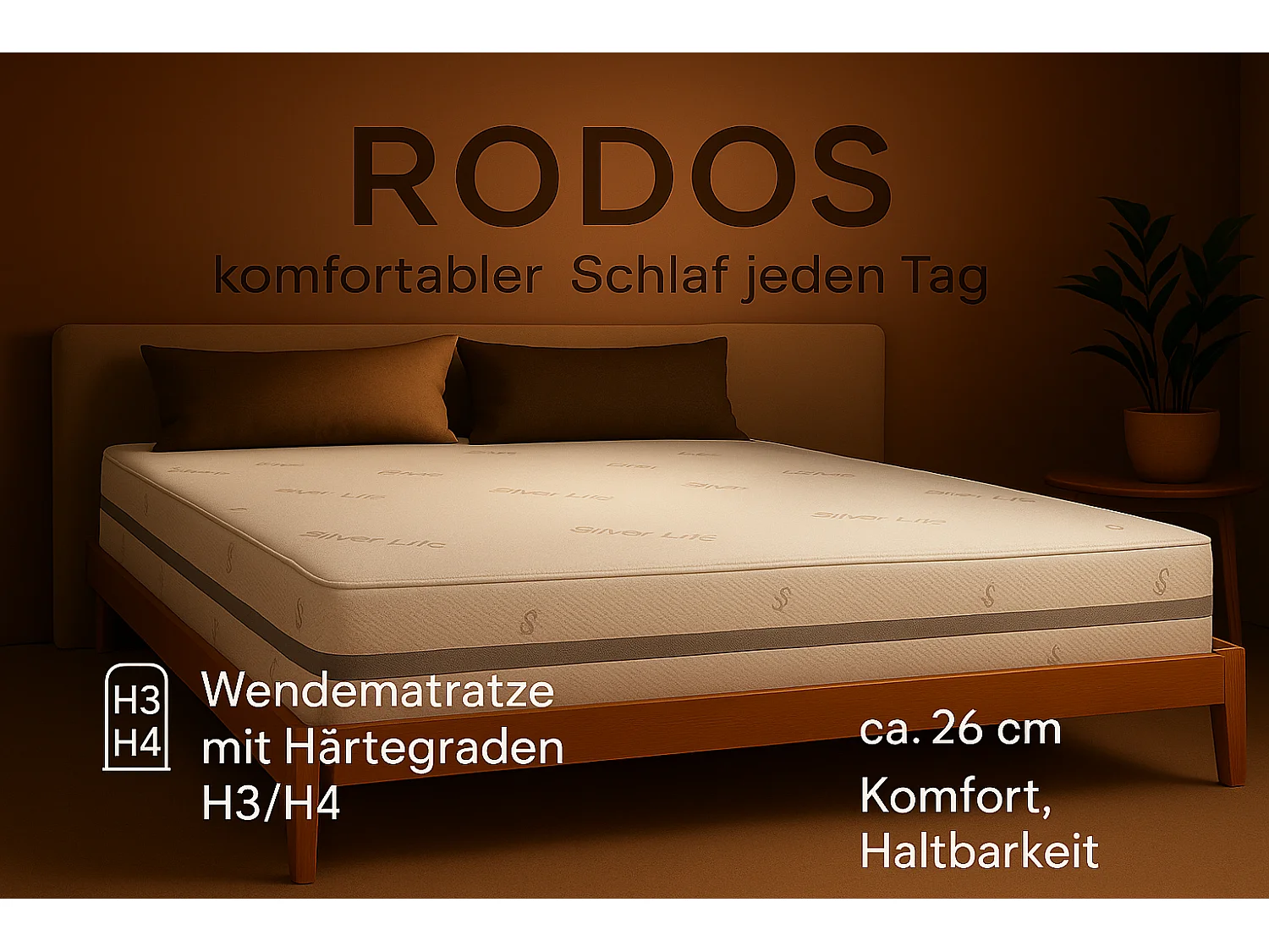 Matelas de poche RODOS, 180x200 cm, H3/H4