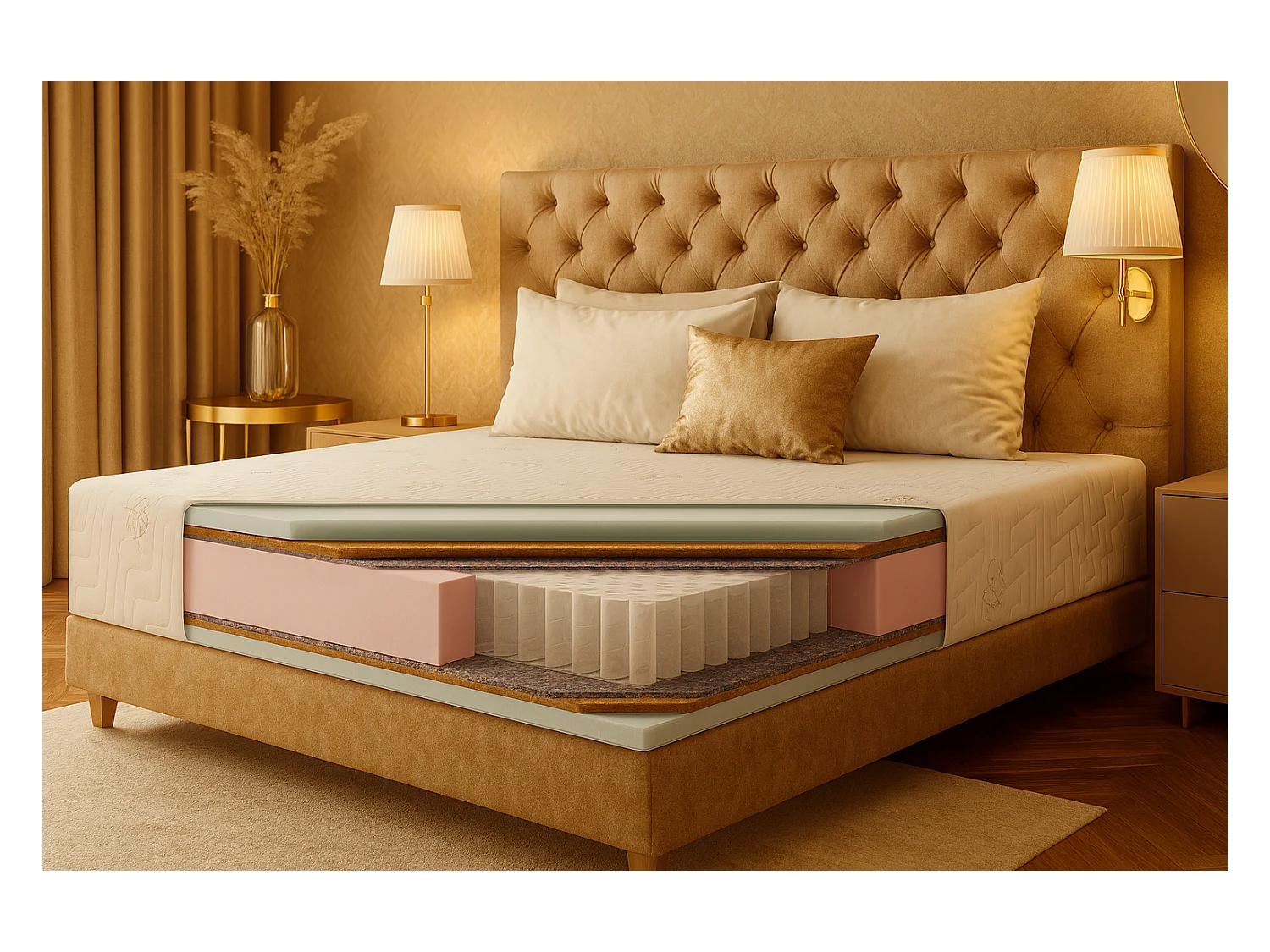 Pocketmatras KRETA PREMIUM, 100x200 cm, H3/H4