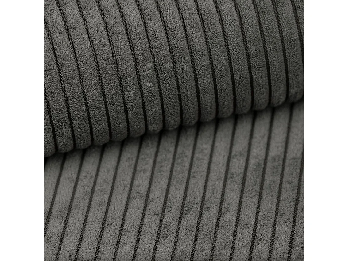 Canapé d'angle en L Cursal, tissu Poso, gris, gauche