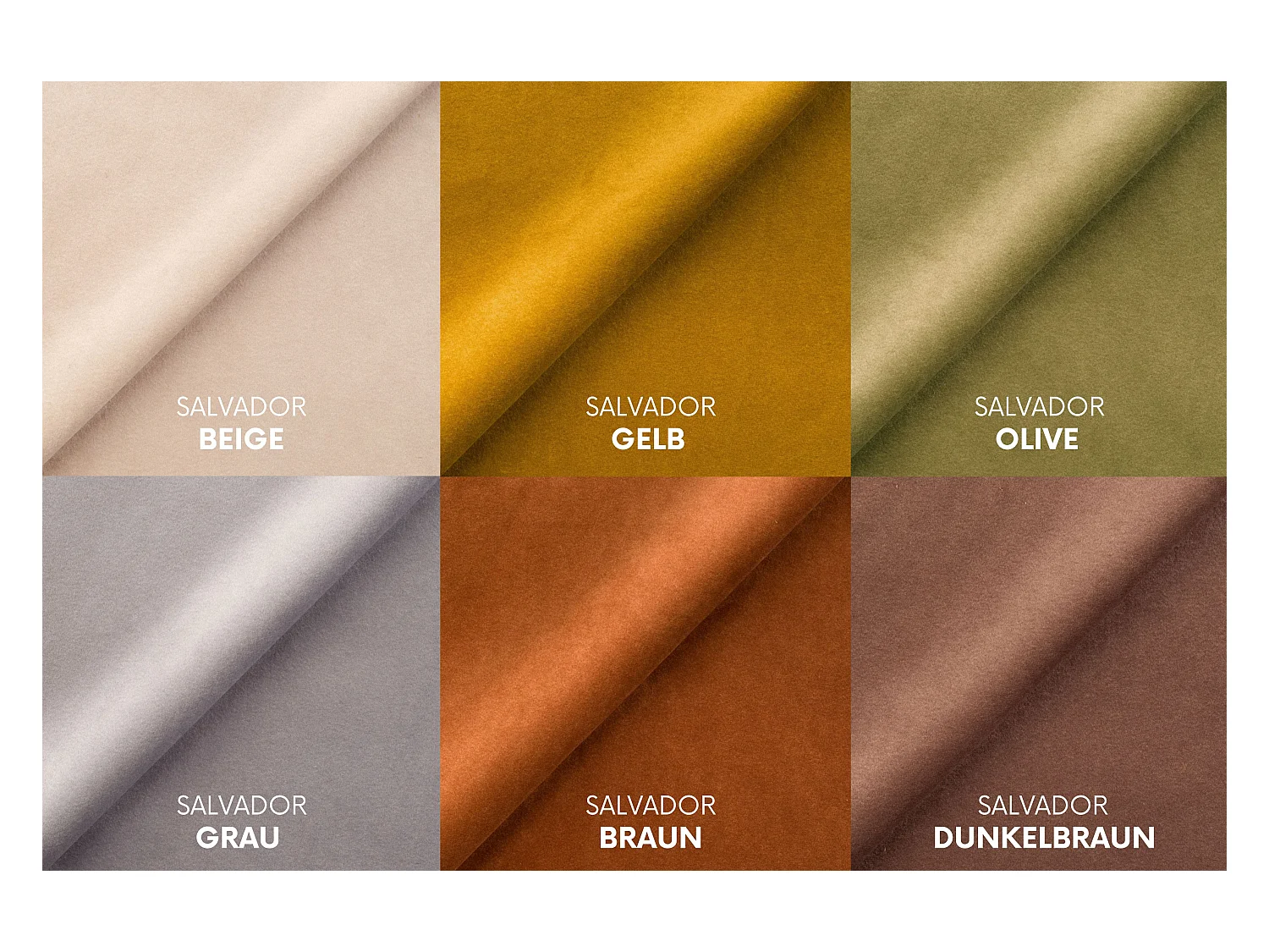 Ecksofa L-Form Round Cursal, Stoff Salvador, Grau, Links