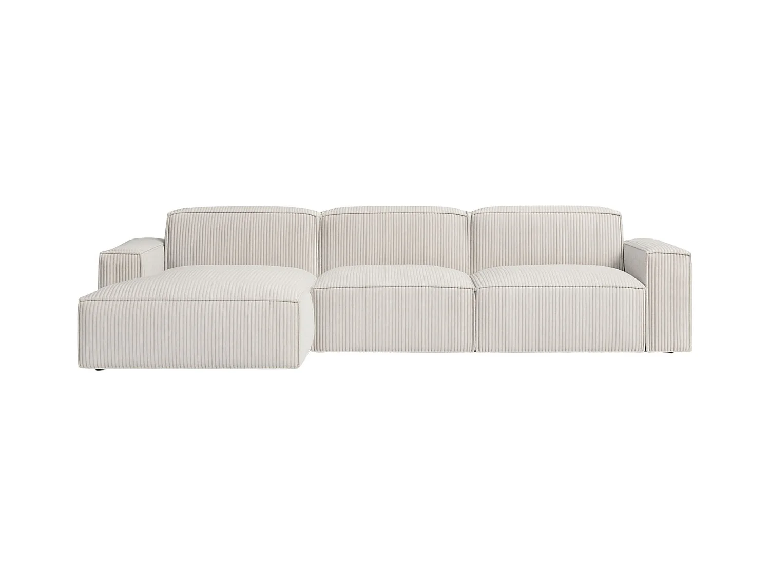 Divano angolare a L Cursal, tessuto Poso, beige, sinistro