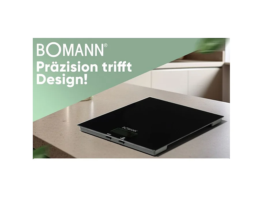 Balance de cuisine en verre Noir Bomann KW6085CB-Noir