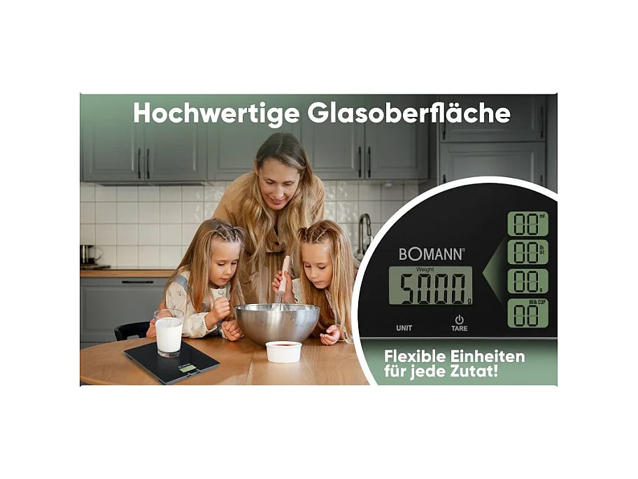 Balance de cuisine en verre Noir Bomann KW6085CB-Noir