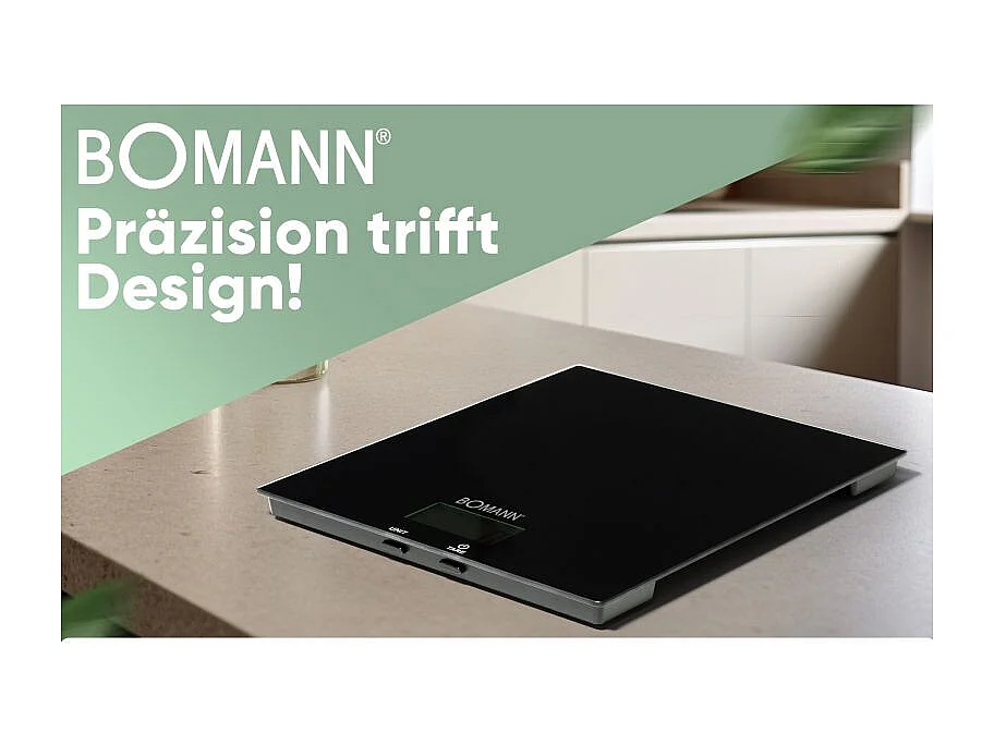 Balance de cuisine en verre Noir Bomann KW6085CB-Noir