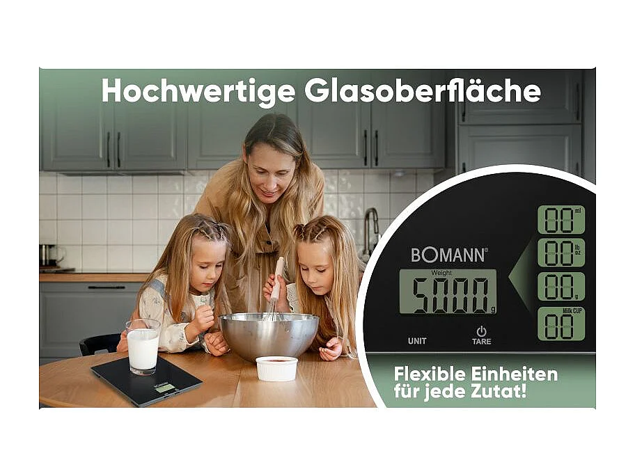 Balance de cuisine en verre Noir Bomann KW6085CB-Noir