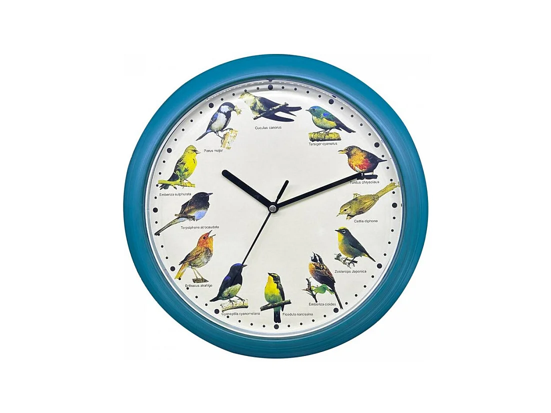 Horloge chant d'oiseau Bleu Herzberg HG03718