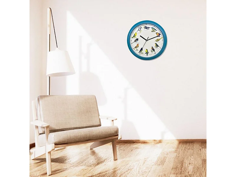 Horloge chant d'oiseau Bleu Herzberg HG03718