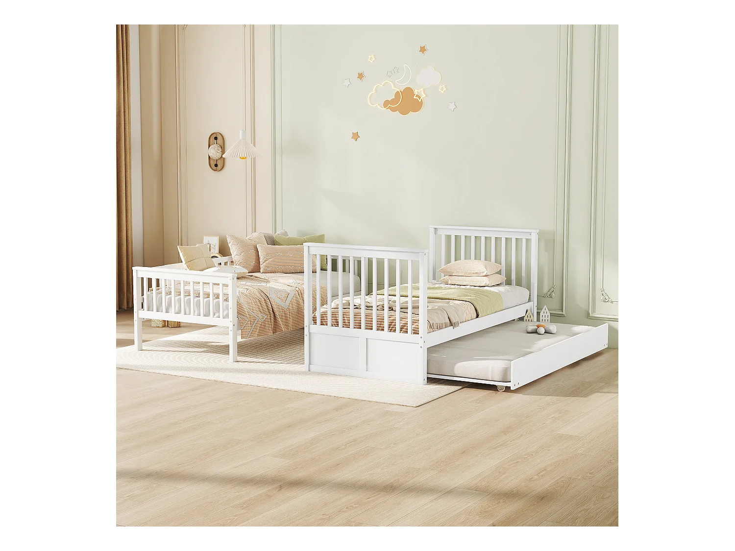 Letti a castello 90 x 200 cm, letti per bambini, letti tripli, letti a castello con letto estraibile