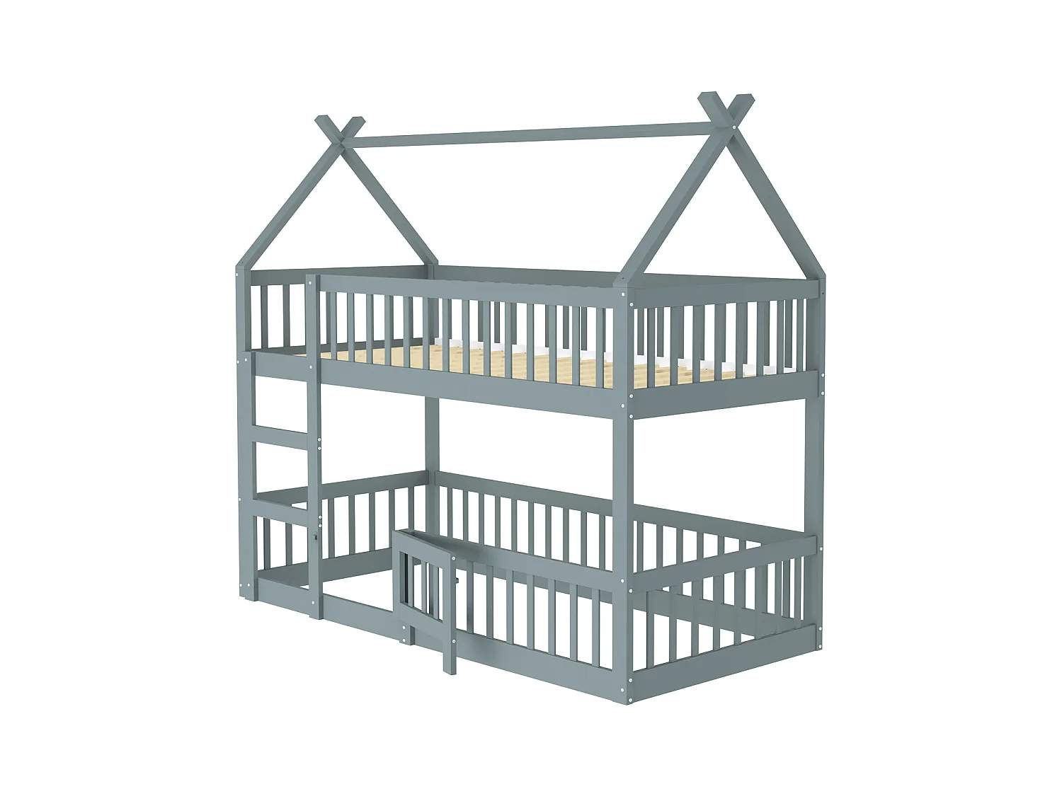 Kinder-Etagenbett 90*200, Kinder-Familienbett, Etagenbett mit Treppe, Loft Design