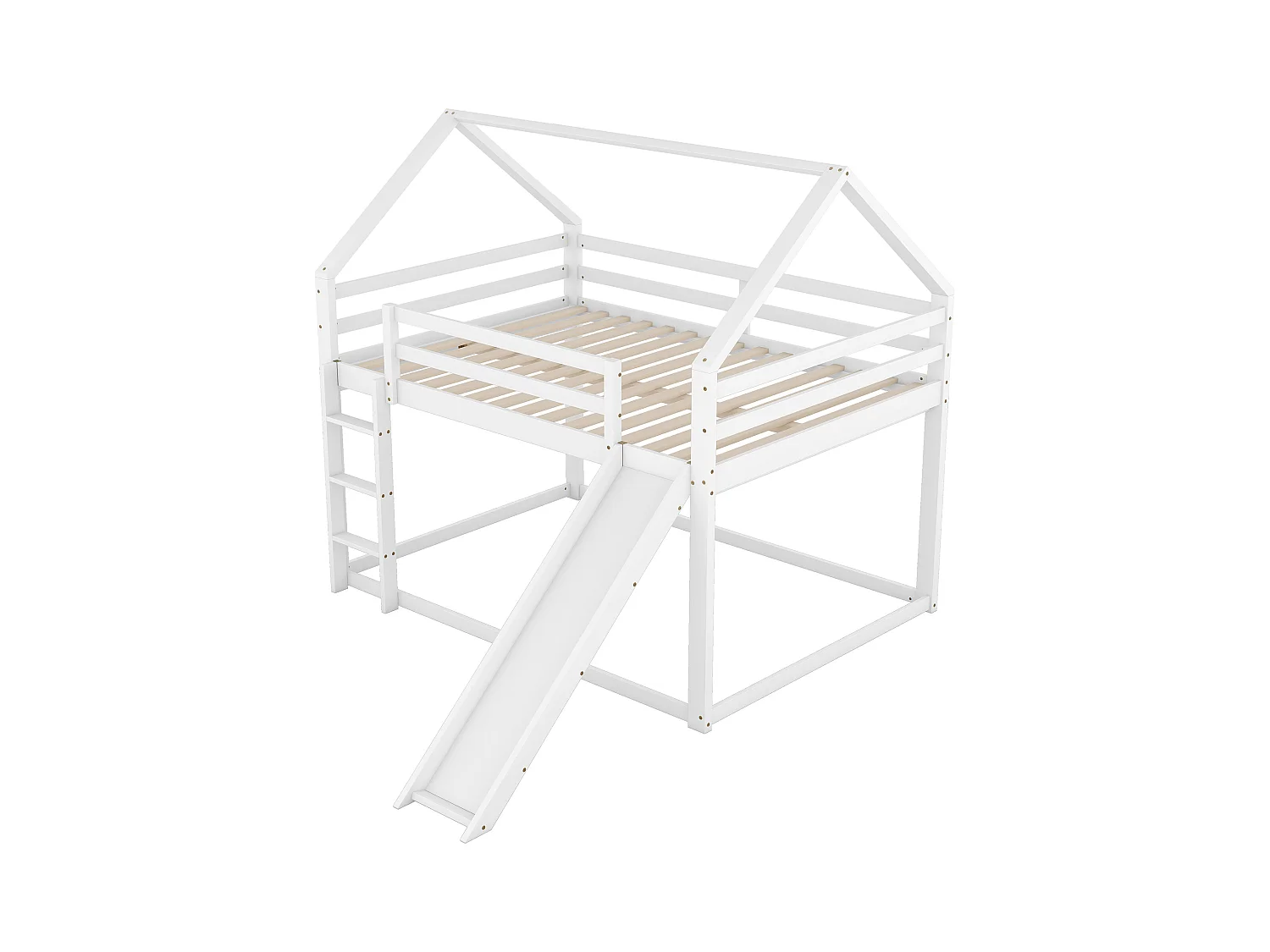 Doppelbett Kinderbett Hausbett Etagenbett mit Rutsche und Leiter