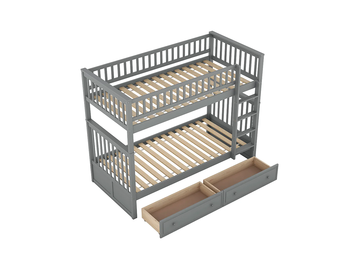 Stapelbedden 90 x 200 cm, kinderbedden, functionele bedden, stapelbedden met lades