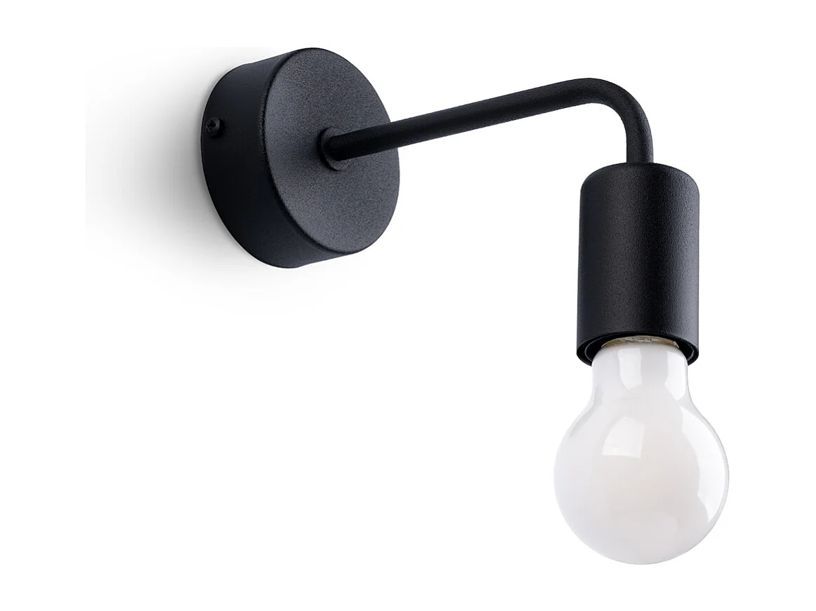 Appliques Torah moderne en acier - 1 sources lumineuses 3000K - L.19 x H.14,5 cm - noir