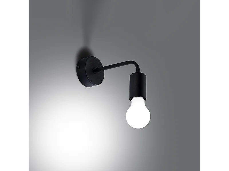 Appliques Torah moderne en acier - 1 sources lumineuses 3000K - L.19 x H.14,5 cm - noir