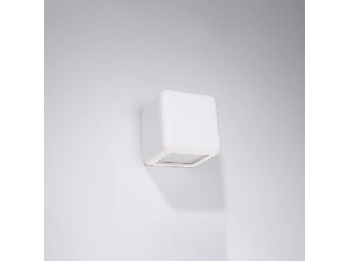 Appliques Beais moderne en céramique - 1 sources lumineuses 3000K - L.14 x H.14 cm - blanc